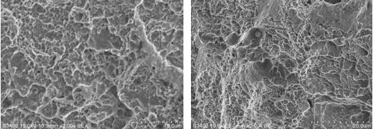 圖15-13 心部韌窩形貌 圖15-14斷口外周韌窩形貌 圖15-13 心部韌窩形貌 圖15-14斷口外周韌窩形貌